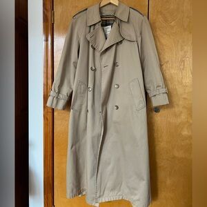 London Fog Tan Long Trench Coat